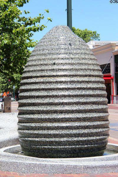 Beehive style fountain at Main & Congress Streets. Houston, TX.