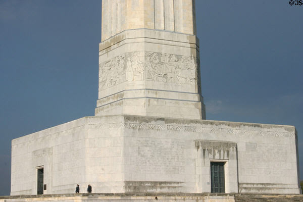 San Jacinto monument base with reliefs. Houston, TX.
