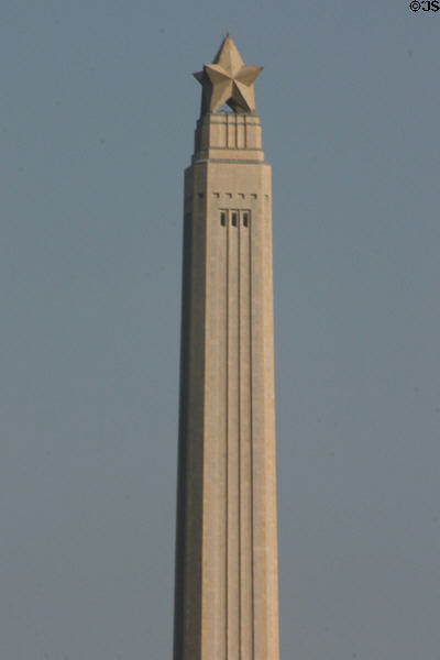Texas star atop San Jacinto monument. Houston, TX.