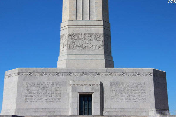 Base of San Jacinto monument. San Jacinto, TX.