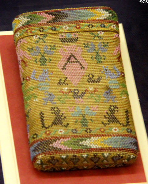 Stephen F. Austin's calling card case at San Jacinto Monument museum. San Jacinto, TX.