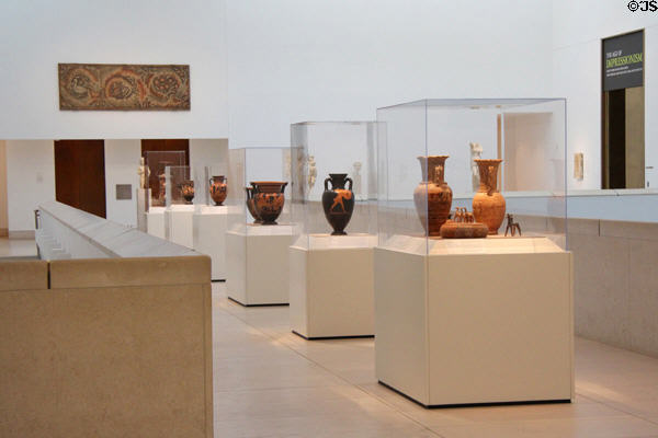 Ancient Greek pottery at Museum of Fine Arts, Houston. Houston, TX.