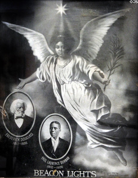 Graphic (1910) features Frederick Douglass & Paul Laurence Dunbar at Buffalo Soldiers National Museum. Houston, TX.