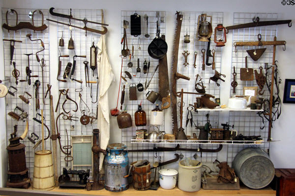 Early American tools at Buffalo Soldiers National Museum. Houston, TX.