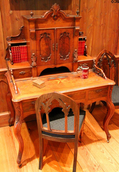 Desk inset with Lone Star of Texas probably Texas made at Bayou Bend. Houston, TX.