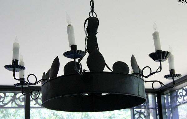 Tin chandelier at Bayou Bend. Houston, TX.