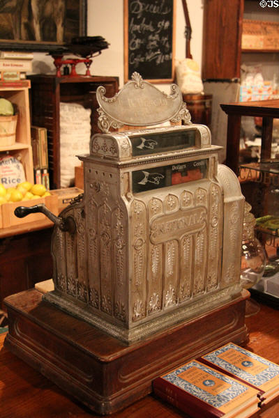 National cash register in General Store at Sam Houston Park. Houston, TX.