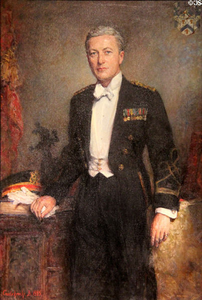 Harris Masterson III portrait (1955) by Boleslaw Jan Czedekowski of Poland at Rienzi house museum. Houston, TX.