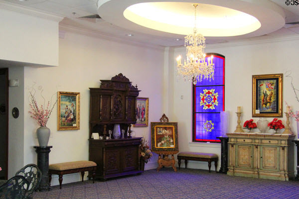 Gallery with cultural objects at Czech Cultural Center. Houston, TX.