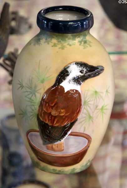 Czech kookaburra vase at Czech Cultural Center. Houston, TX.