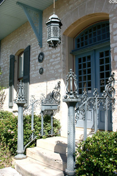 711 San Antonio Street ironwork railing details. Austin, TX.
