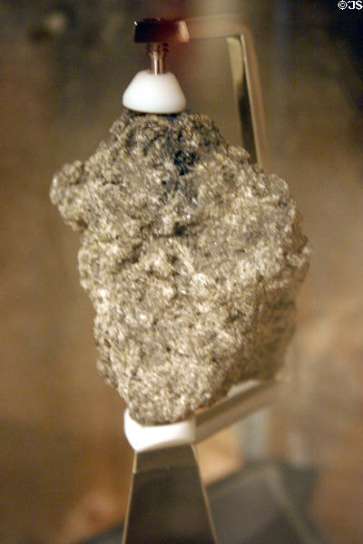 Lyndon B. Johnson Library moon rock sample gathered during LBJ's tenure. Austin, TX.