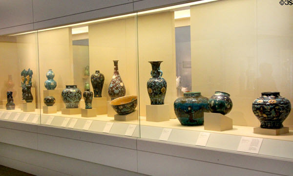 Collection of oriental porcelains & ceramics at San Antonio Museum of Art. San Antonio, TX.
