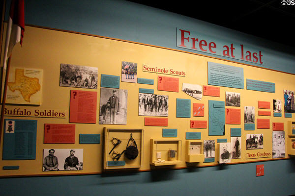 Black Texans on the frontier display at Institute of Texan Cultures. San Antonio, TX.
