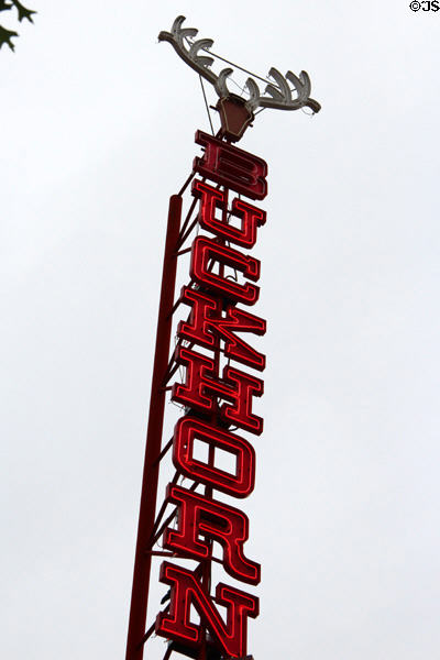 Buckhorn Saloon sign. San Antonio, TX.