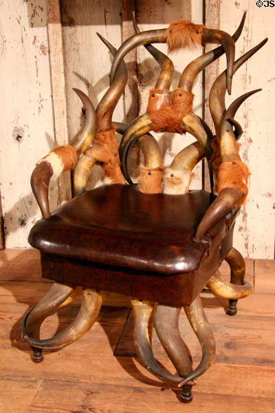 Cattle horn chair at Buckhorn Museum. San Antonio, TX.