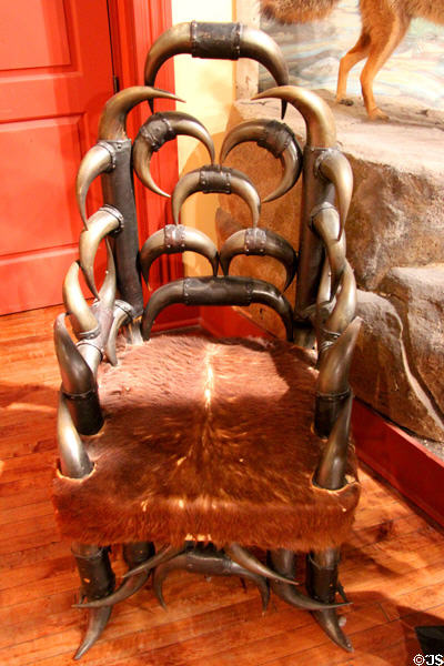 Cattle horn chair at Buckhorn Museum. San Antonio, TX.