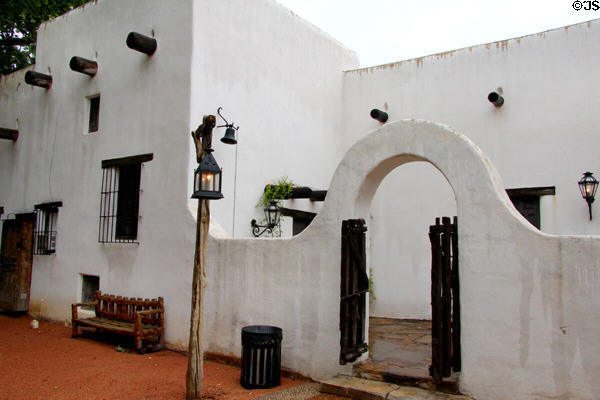 Courtyard facade of Spanish Governor's Palace. San Antonio, TX.