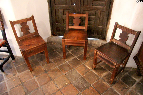 Spanish chairs at Spanish Governor's Palace. San Antonio, TX.