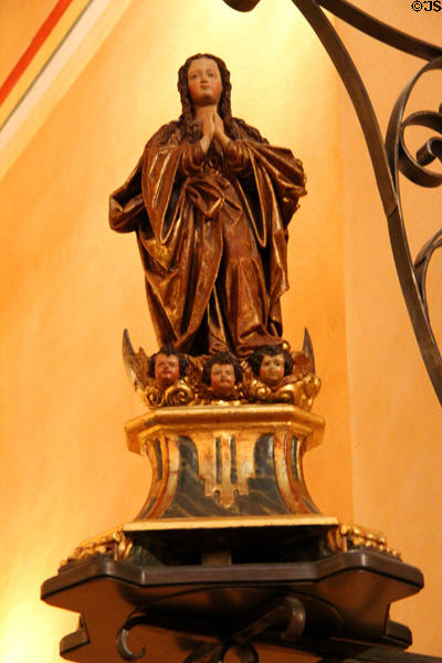 Our Lady sculpture at Mission Nuestra Señora de la Purísima Concepción de Acuña. San Antonio, TX.