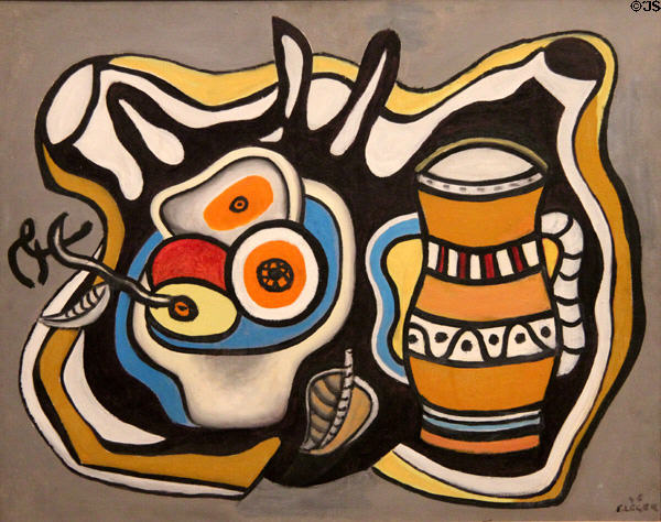 Orange Vase painting (1946) by Fernand Léger at McNay Art Museum. San Antonio, TX.