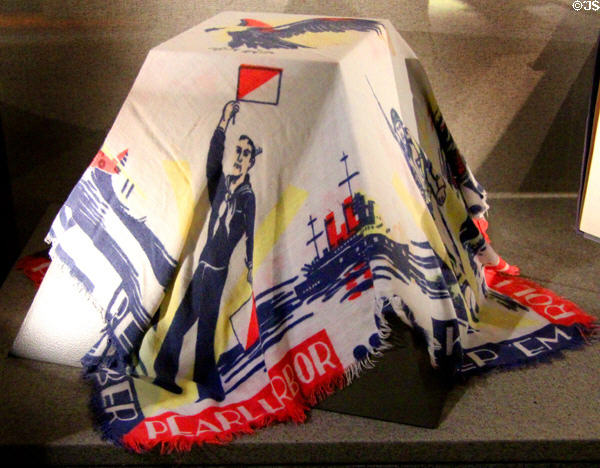 Scarf commemorating attack on Pearl Harbor at National Museum of the Pacific War. Fredericksburg, TX.