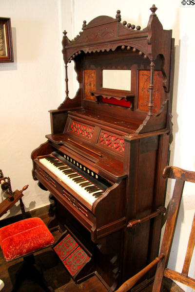 Pump organ in Kammlah house at Pioneer Museum. Fredericksburg, TX.