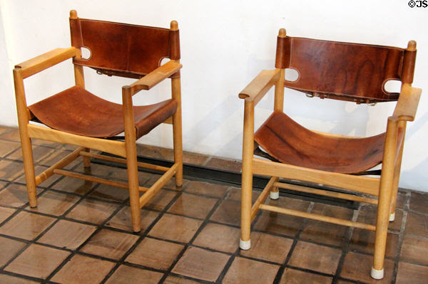 Cowhide chairs at Museum of Western Art. Kerrville, TX.
