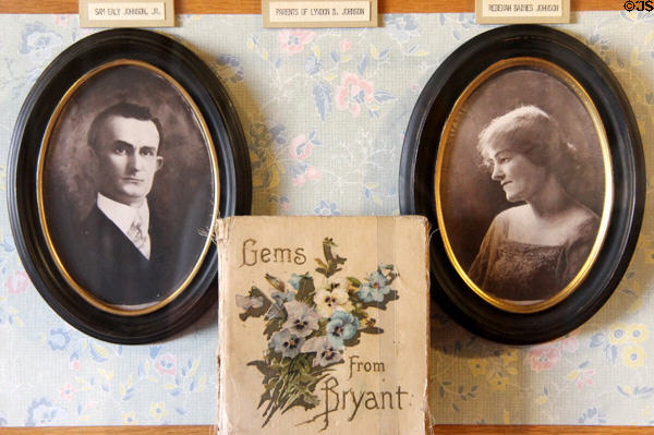 Photos LBJ's parents Sam Ealy Johnson, Jr. & Rebekah Baines Johnson at Lyndon B. Johnson State Park. Stonewall, TX.