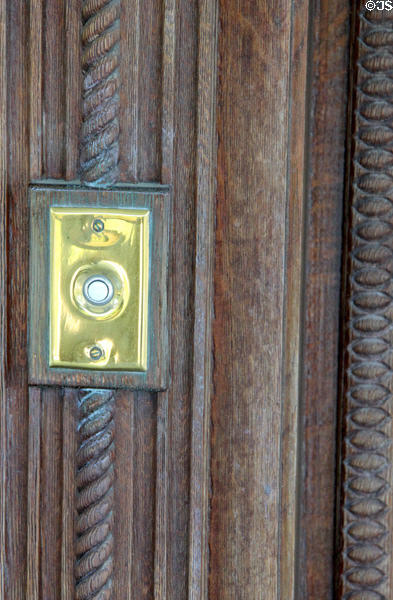 Front door bell at McFaddin-Ward House. Beaumont, TX.