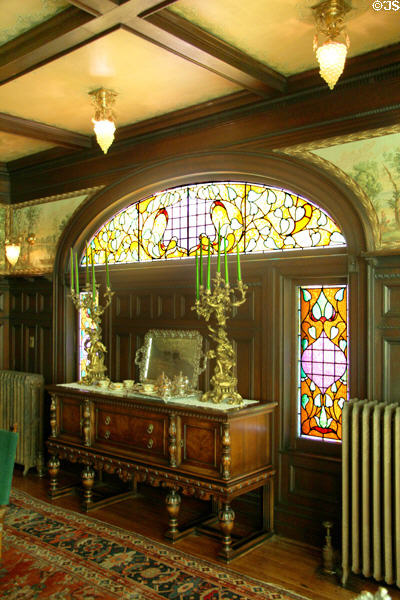 17th C style sideboard (Berkey & Gay Furniture Co. Grand Rapids MI) in breakfast room at McFaddin-Ward House. Beaumont, TX.