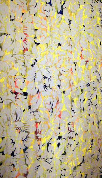 Detail of wall covering in upstairs hall at McFaddin-Ward House. Beaumont, TX.