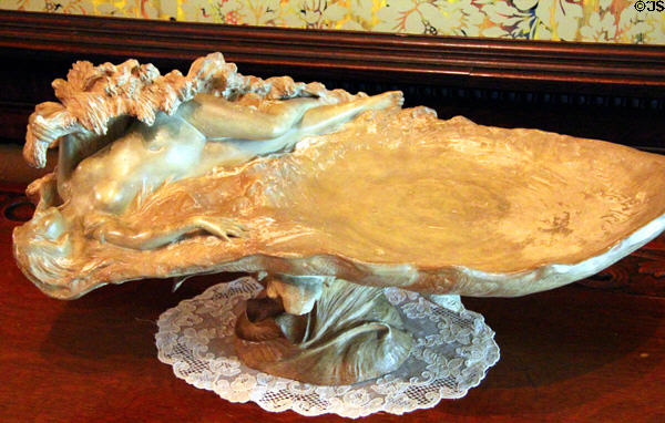 Art Nouveau ceramic dish at McFaddin-Ward House. Beaumont, TX.