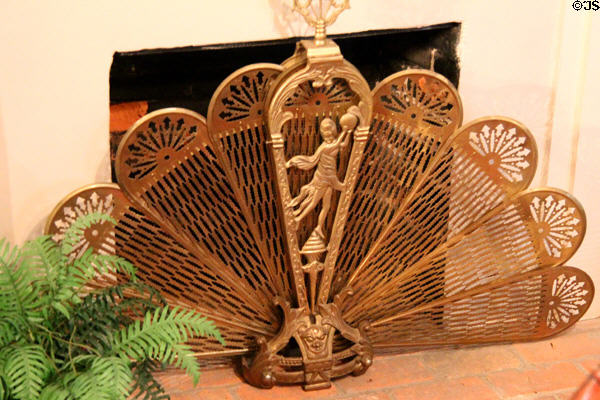 Fireplace screen at Fort House. Waco, TX.