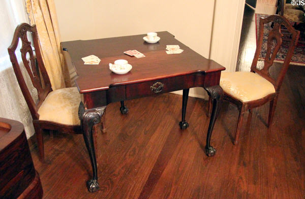 Card table at McCulloch House. Waco, TX.