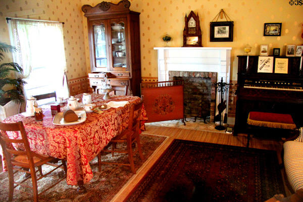 Parlor in Planter's House at historic village of Mayborn Museum. Waco, TX.