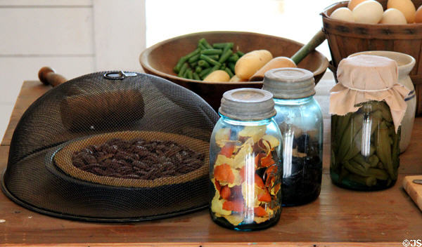 Pie & preserve in Cook's House at historic village of Mayborn Museum. Waco, TX.