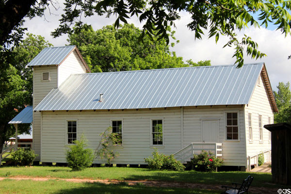 Church at historic village of Mayborn Museum. Waco, TX.