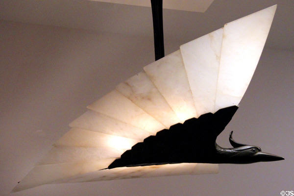 Bird-shaped chandelier (c1925) by Albert Cheuret of Paris, France at Dallas Museum of Art. Dallas, TX.