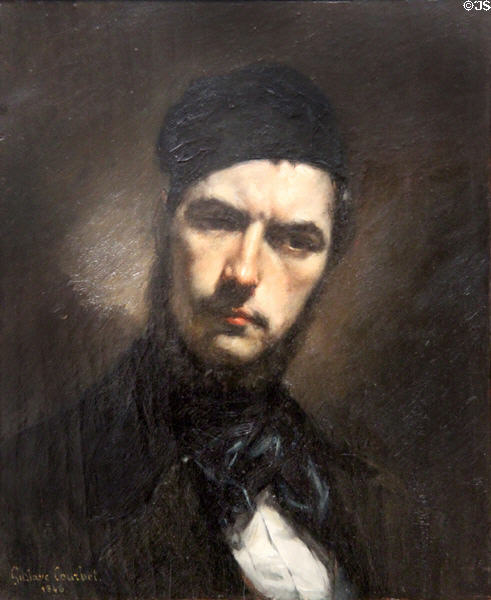 Portrait of H.J. van Wisselingh painting (1846) by Gustave Courbet at Kimbell Art Museum. Fort Worth, TX.