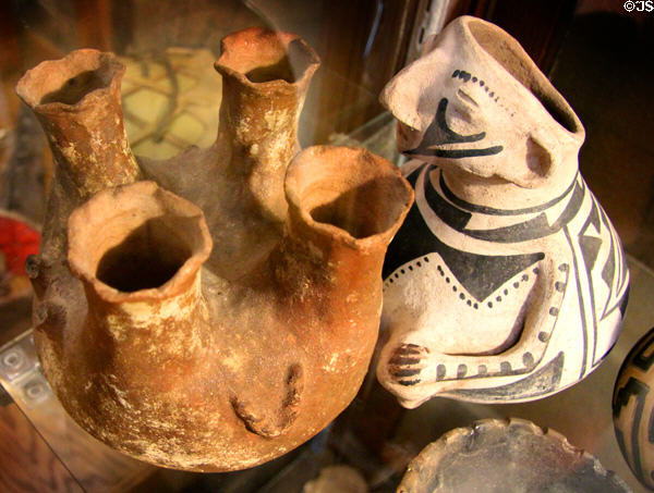Native ceramic vessels at Stockyards Museum. Fort Worth, TX.