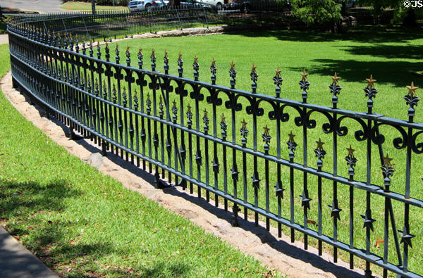 Iron railing at Texas State Capitol. Austin, TX.