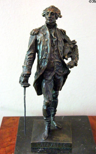 Statuette of Lafayette at French Legation Museum. Austin, TX.