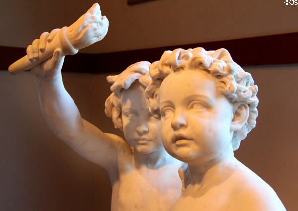 Detail of Sursum marble sculpture (1864) by Elisabet Ney at Ney Museum. Austin, TX.