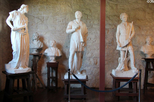 Array of sculptures by Elisabet Ney at Ney Museum. Austin, TX.