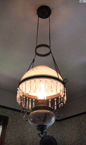 Hanging oil lamp at O. Henry Museum. Austin, TX.