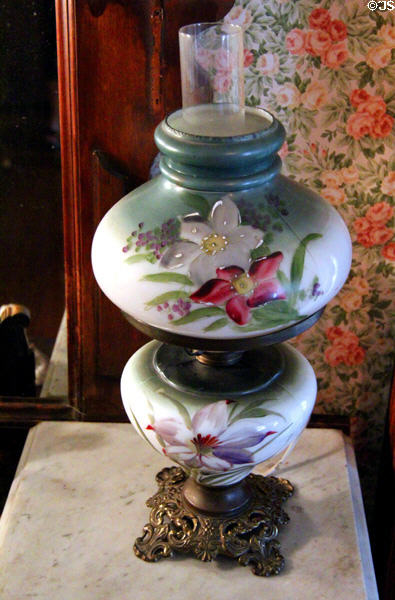 Oil lamp at O. Henry Museum. Austin, TX.