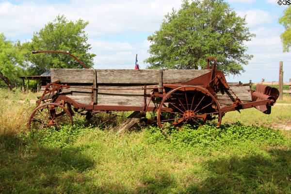 Farm machinery at Pioneer Farms. Austin, TX.