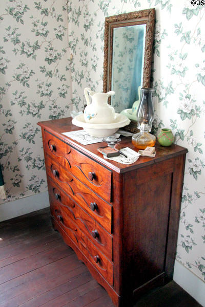 Dresser in Muenzler House at Pioneer Village. Gonzales, TX.
