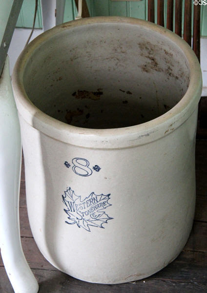 Western Stoneware Co. crock at Pioneer Village. Gonzales, TX.